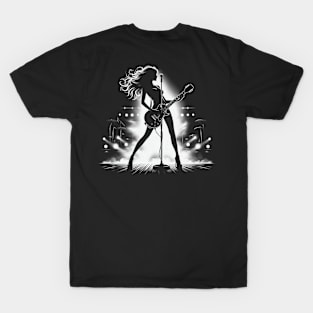 Rock Guitar Goddess Graphic Tee | Female Rocker T-Shirt